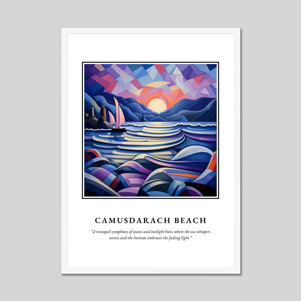 Poster in a white frame