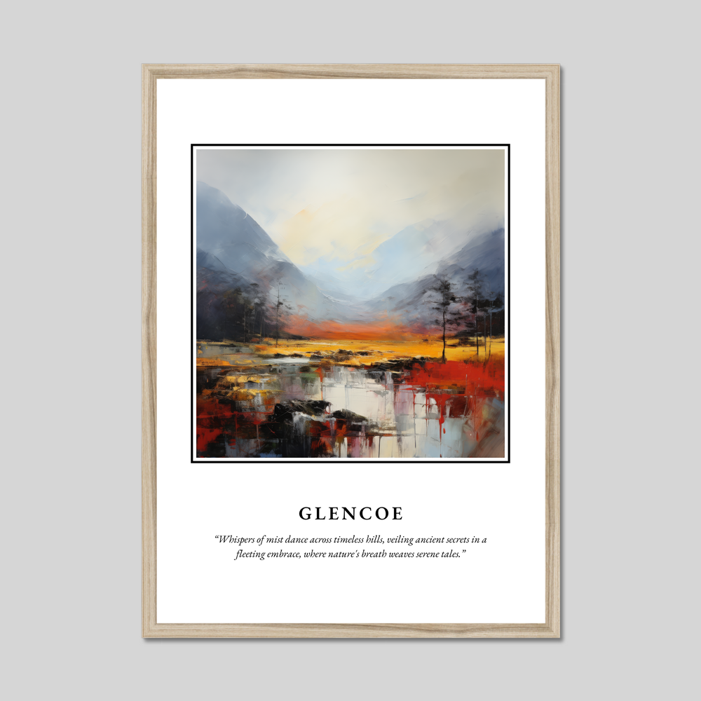 Poster in a natural frame