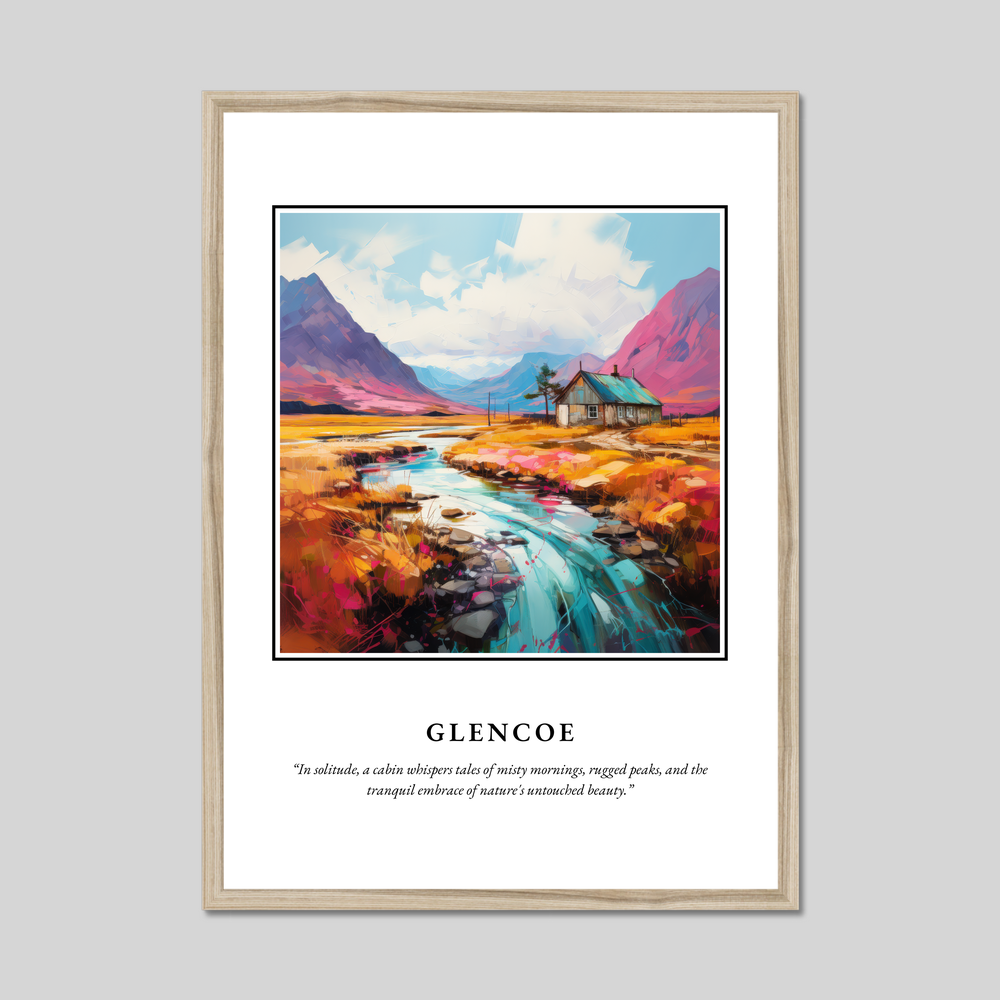 Poster in a natural frame