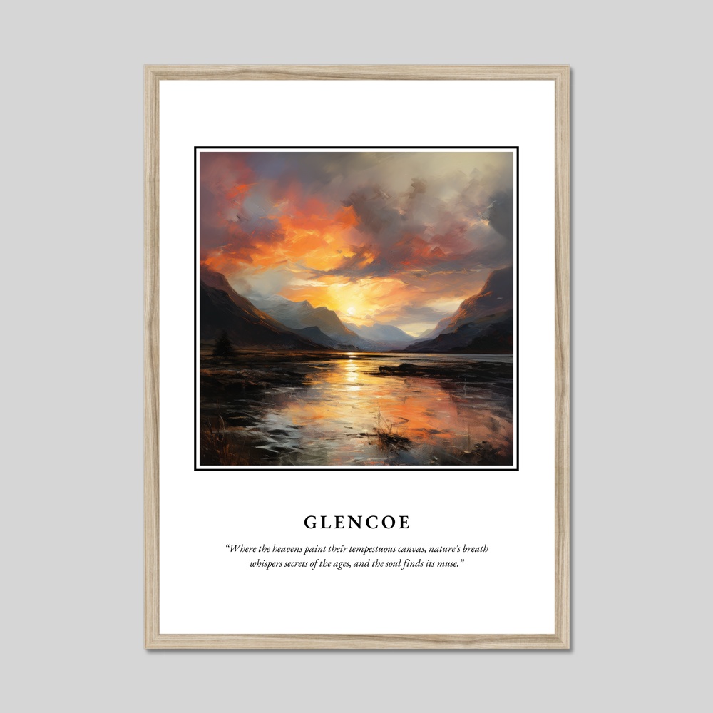 Poster in a natural frame