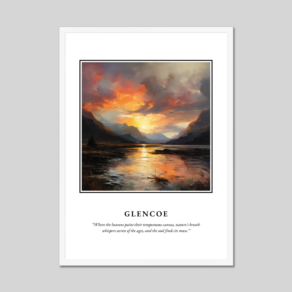 Poster in a white frame