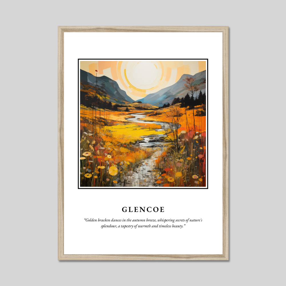 Poster in a natural frame