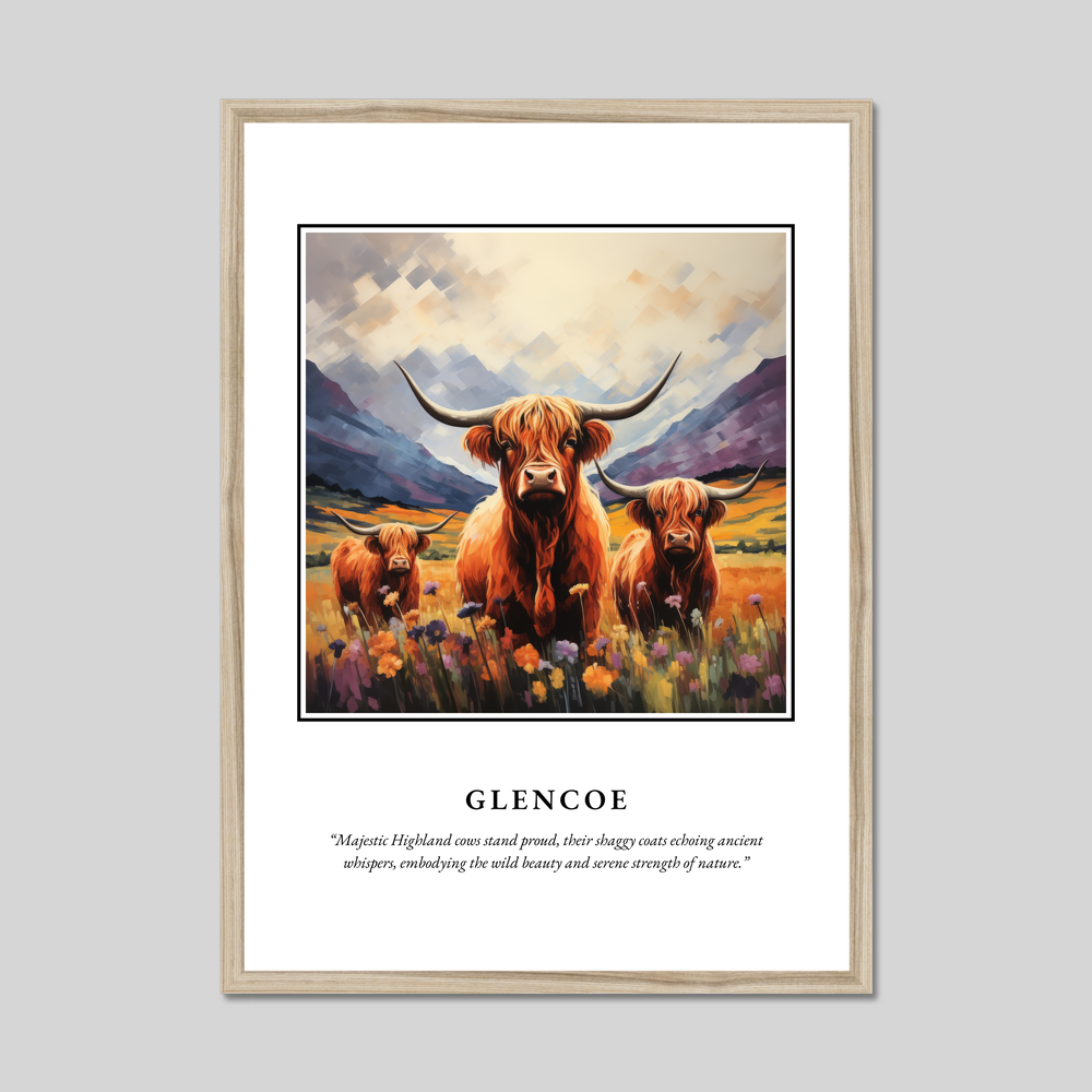 Poster in a natural frame