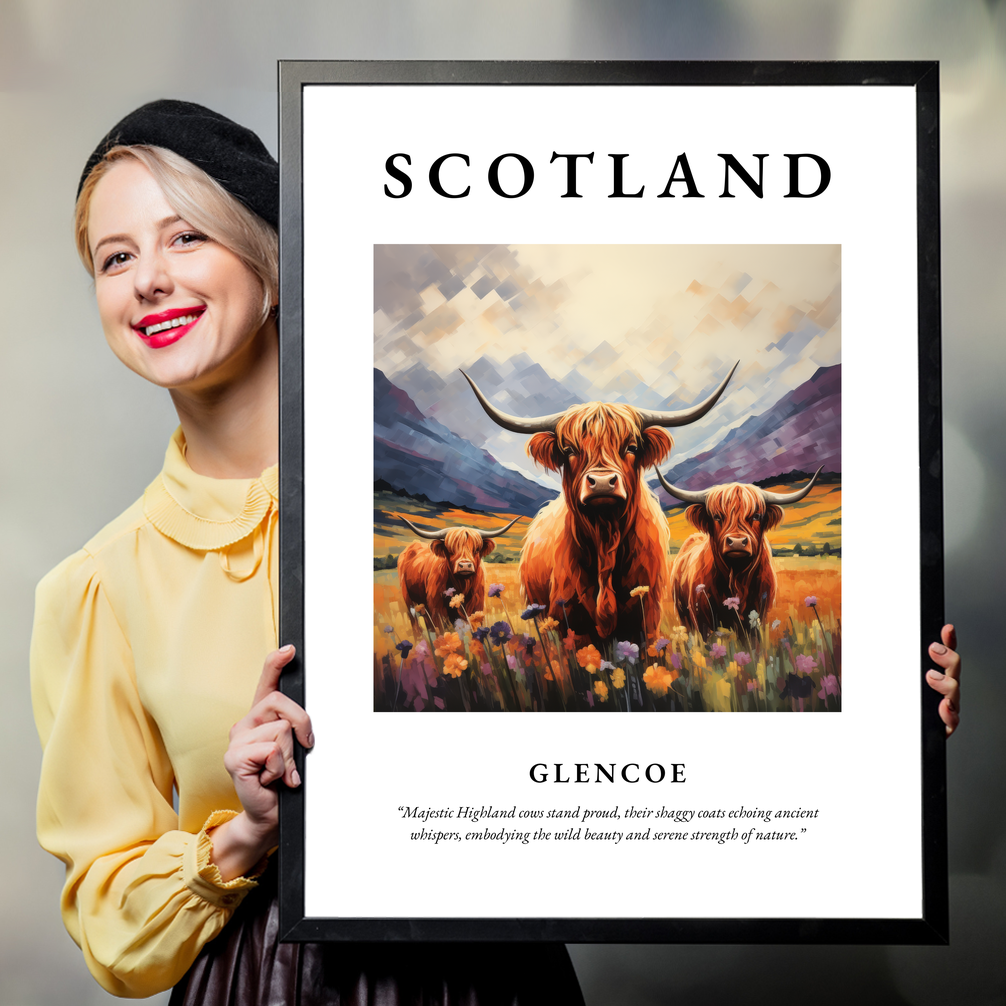 Person holding a poster of Glencoe