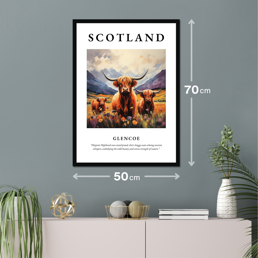 Poster of Glencoe hanging on a wall