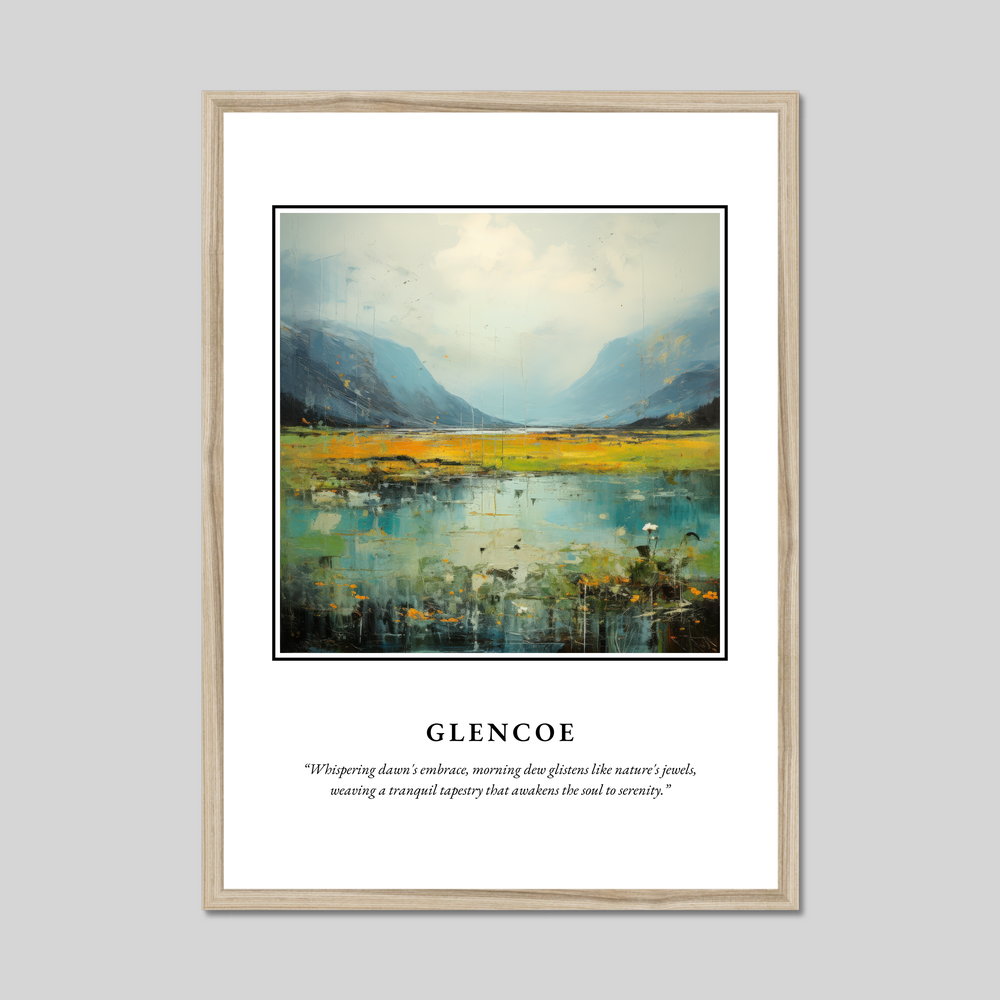 Poster in a natural frame