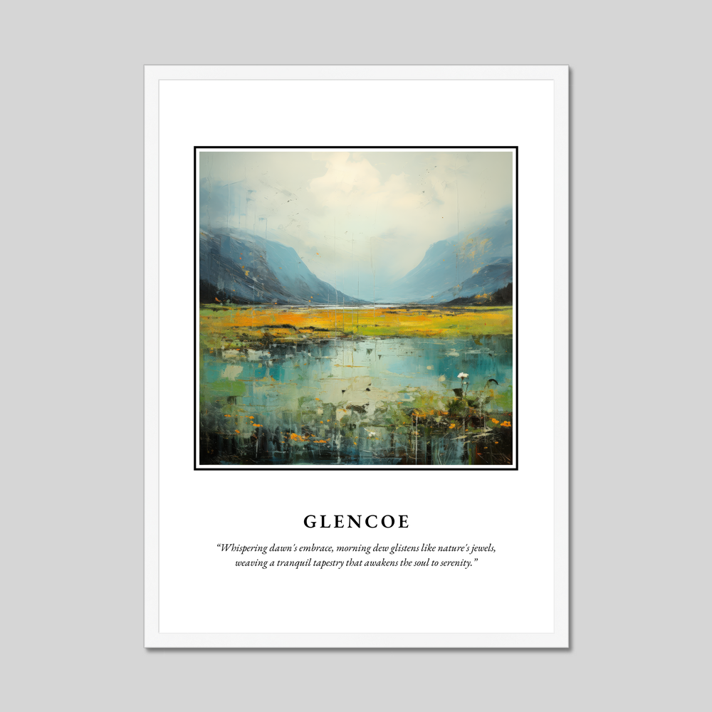 Poster in a white frame