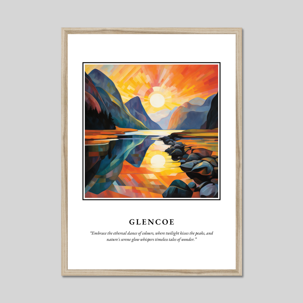 Poster in a natural frame