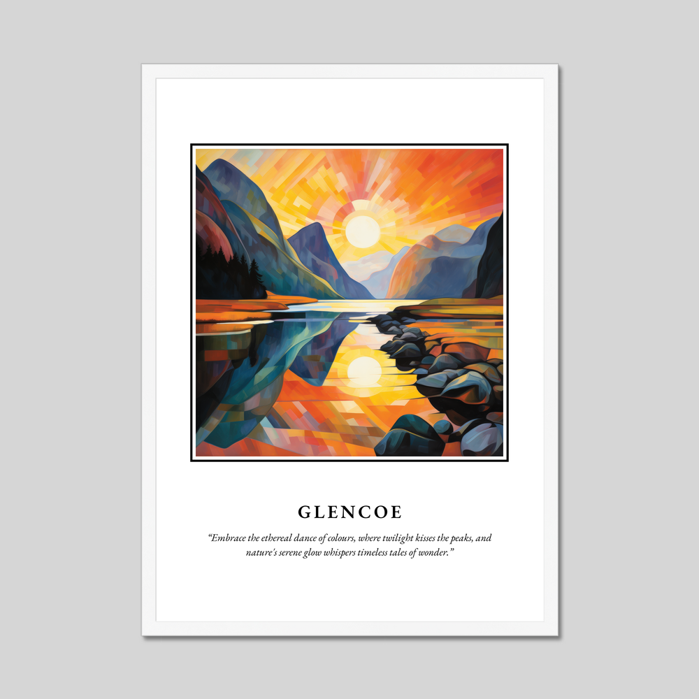 Poster in a white frame