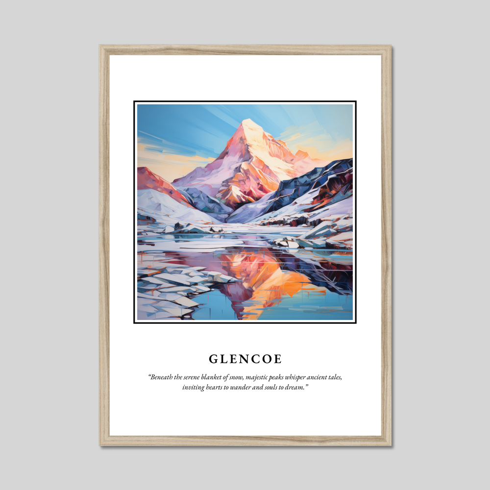 Poster in a natural frame