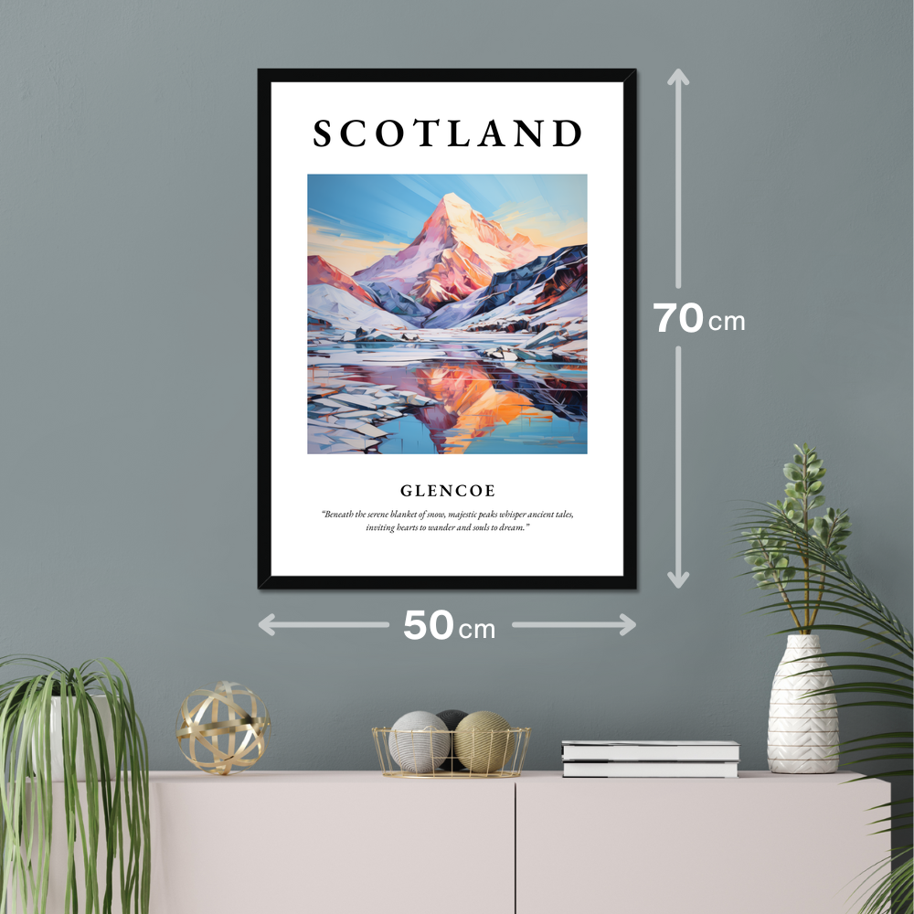 Poster of Glencoe hanging on a wall