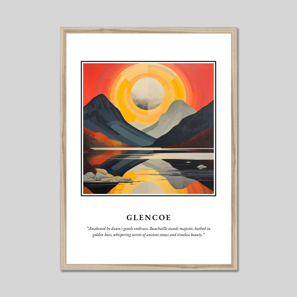 Poster in a natural frame