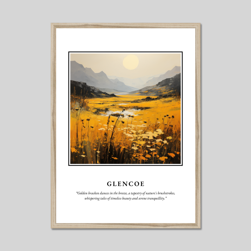 Poster in a natural frame