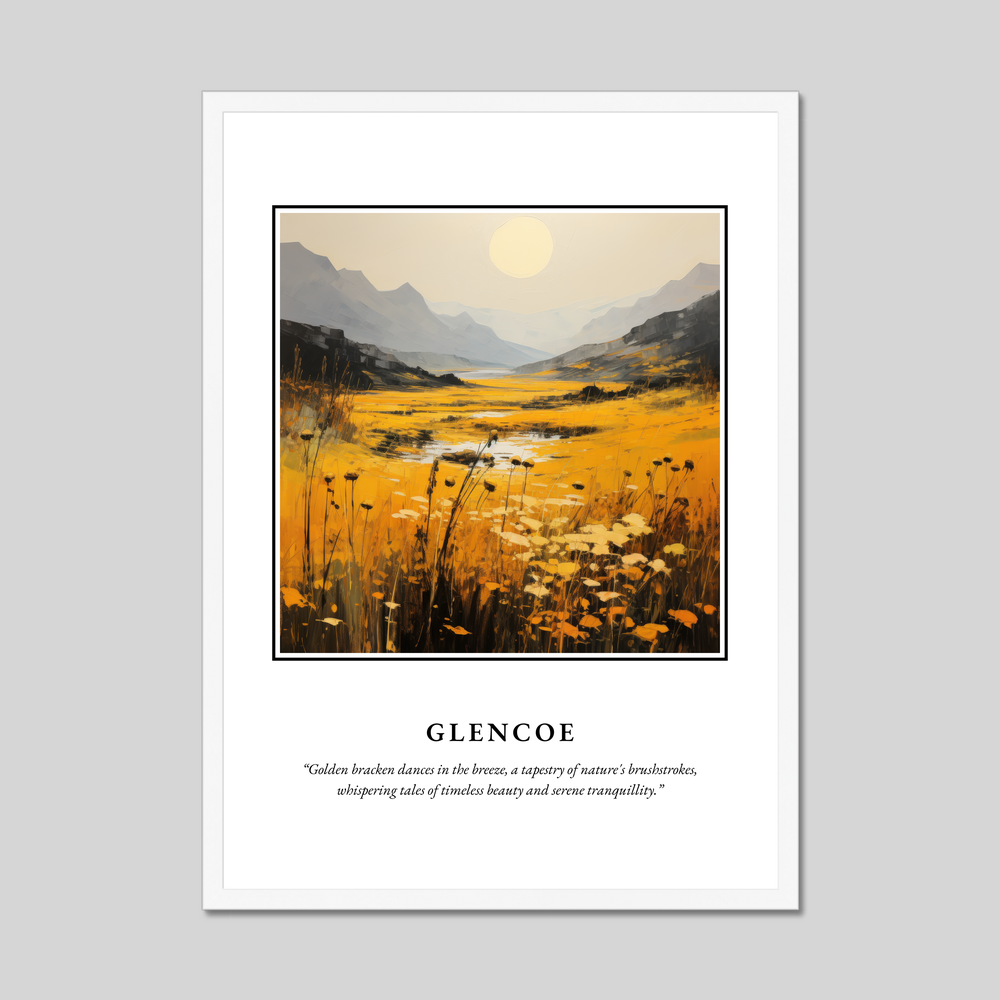 Poster in a white frame