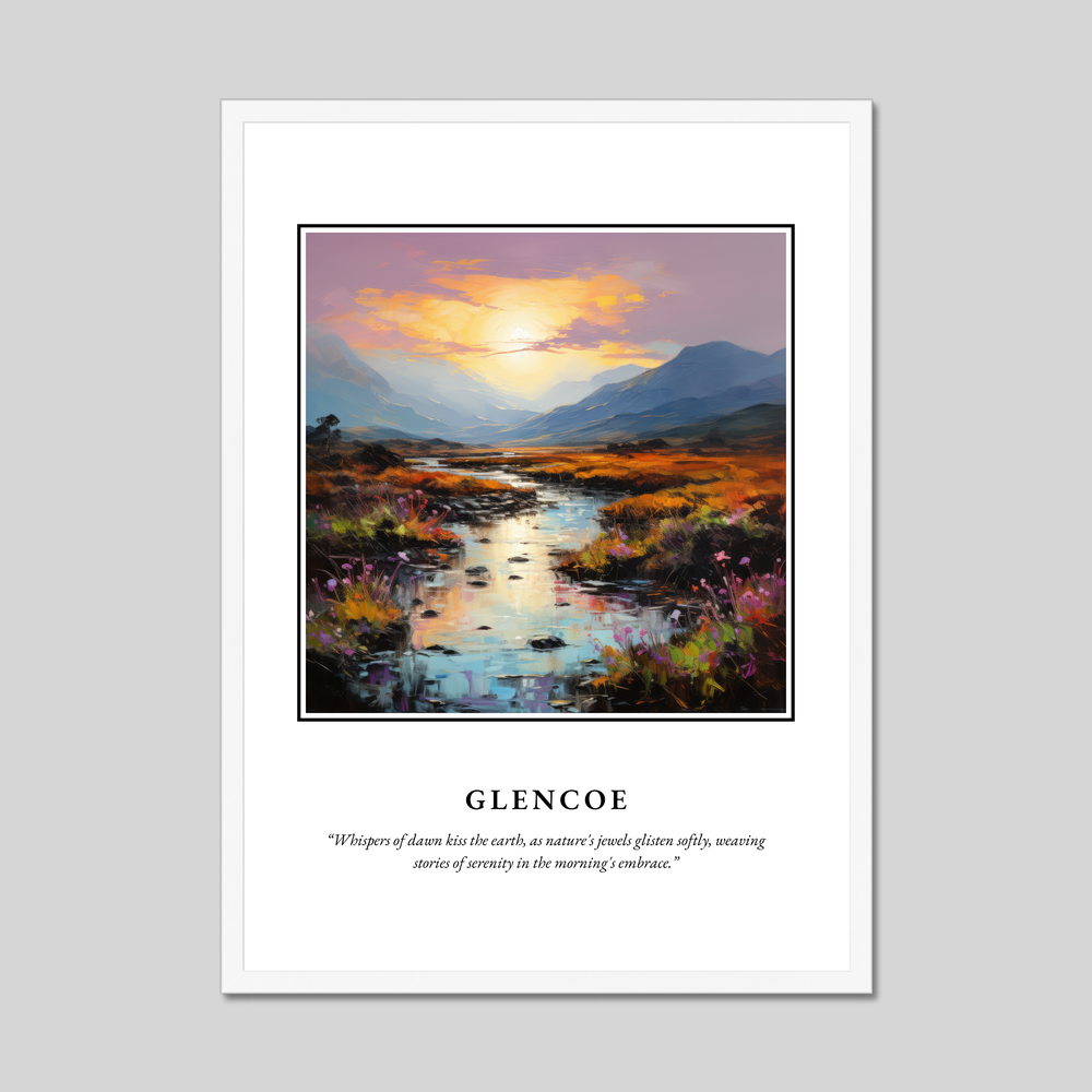 Poster in a white frame