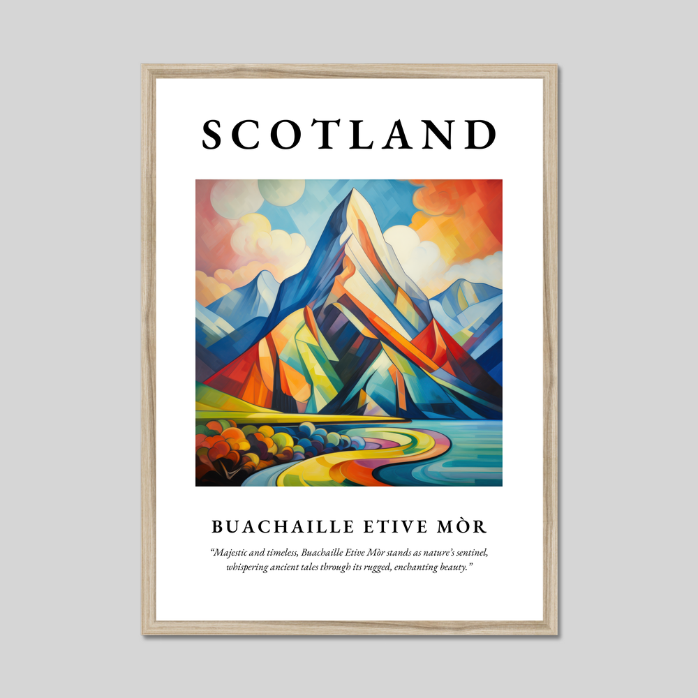 Poster in a natural frame with the word Scotland