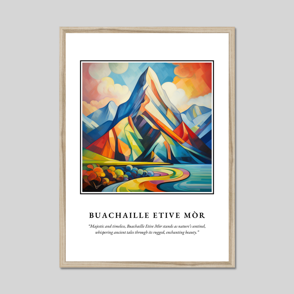 Poster in a natural frame