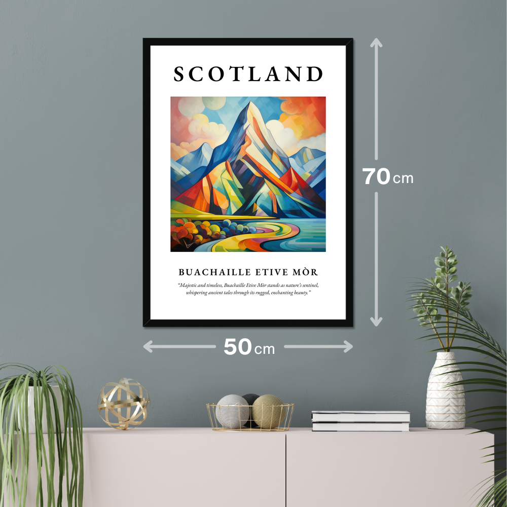 Poster of Buachaille Etive Mòr hanging on a wall
