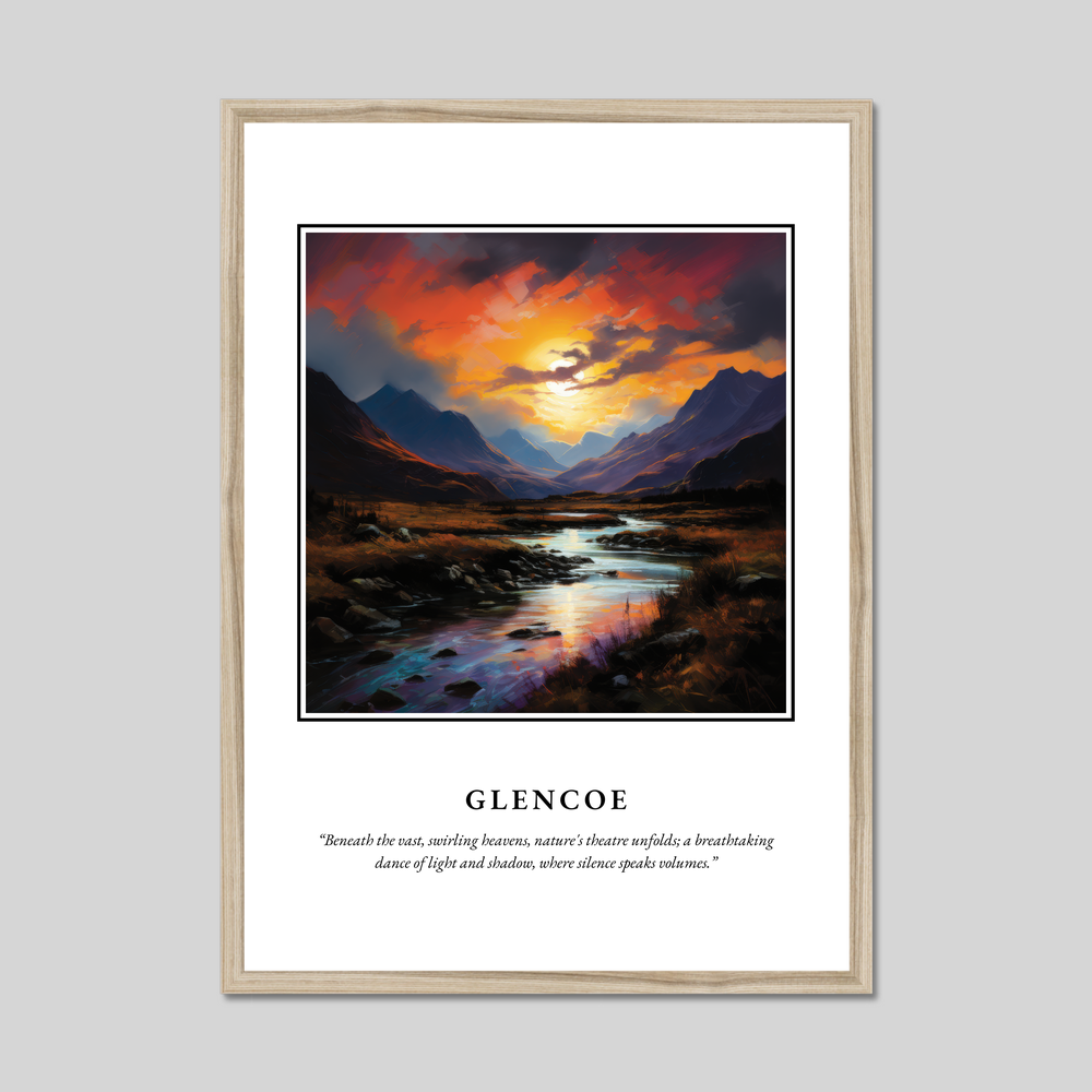 Poster in a natural frame