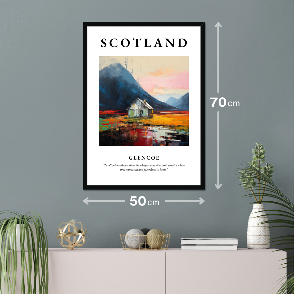 Poster of Glencoe hanging on a wall
