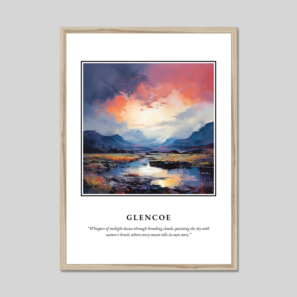 Poster in a natural frame