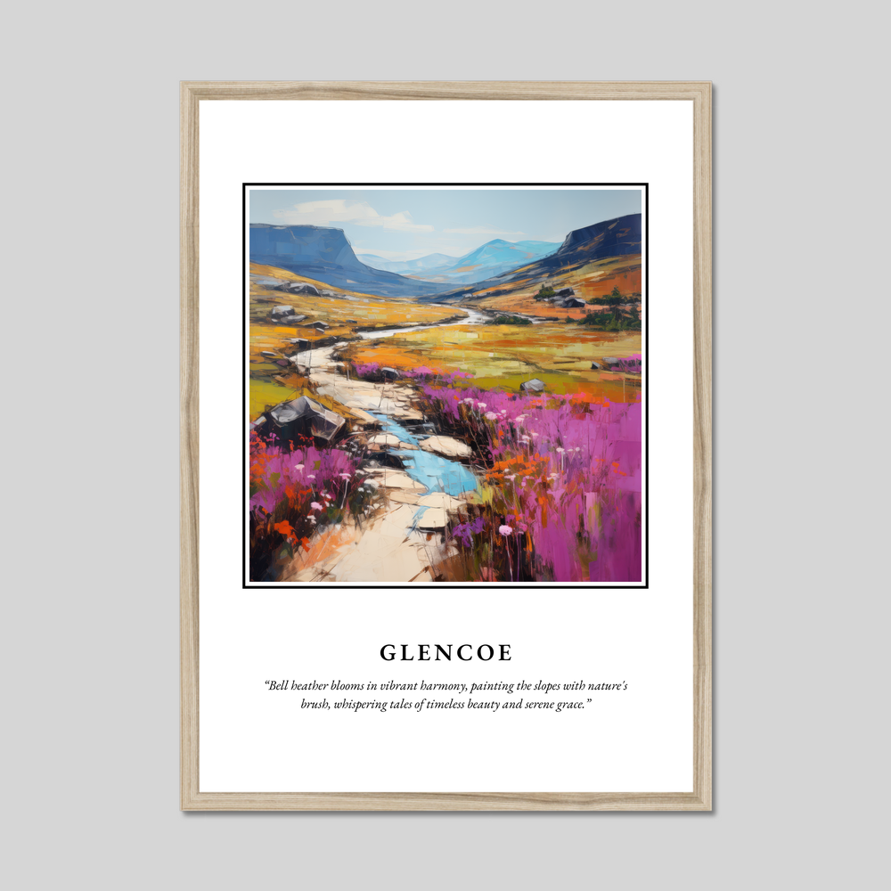 Poster in a natural frame