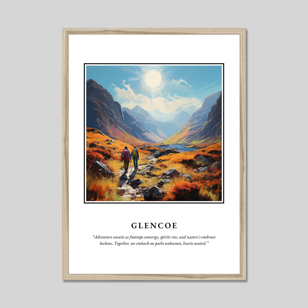 Poster in a natural frame