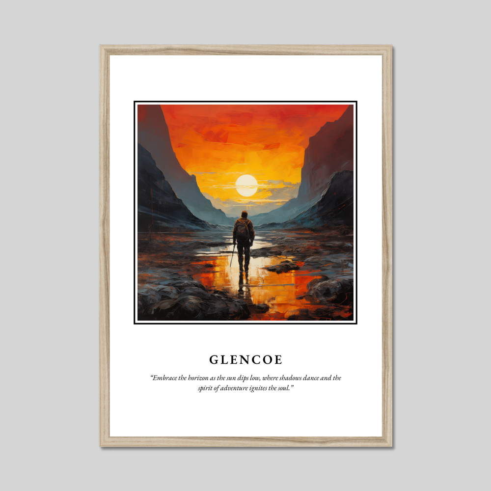 Poster in a natural frame