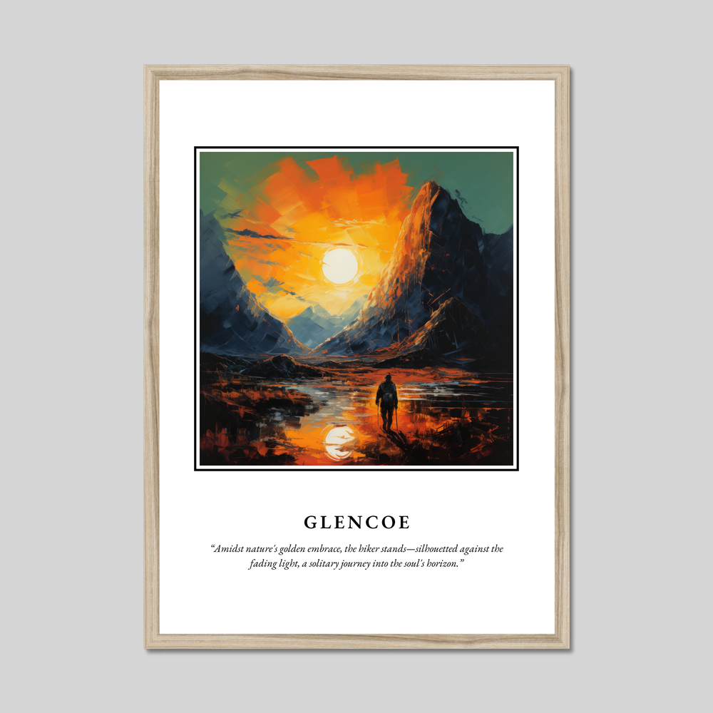 Poster in a natural frame