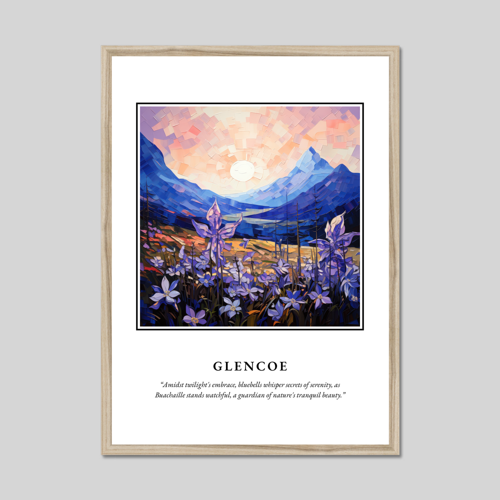 Poster in a natural frame