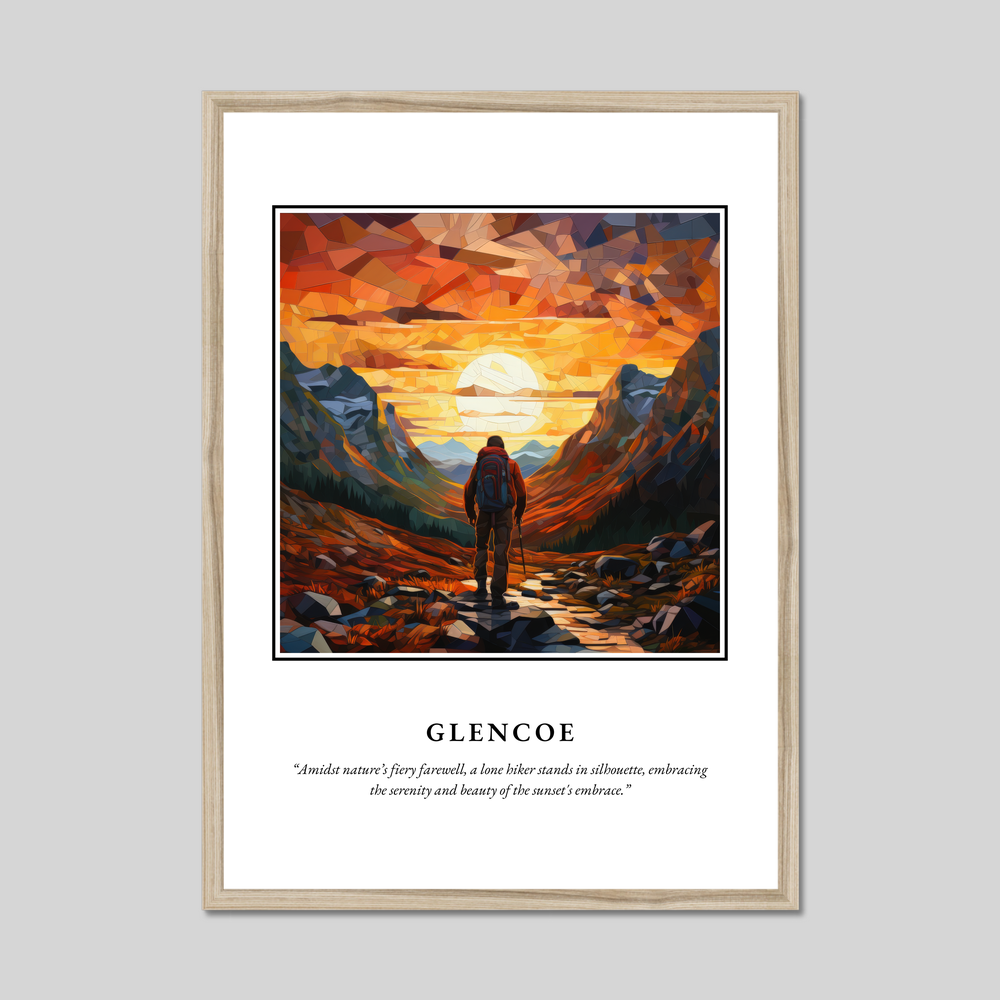 Poster in a natural frame