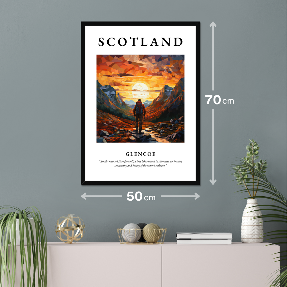 Poster of Glencoe hanging on a wall