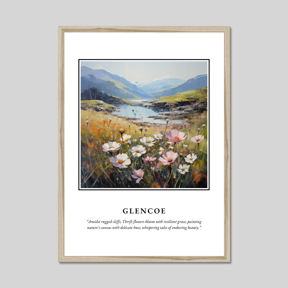 Poster in a natural frame