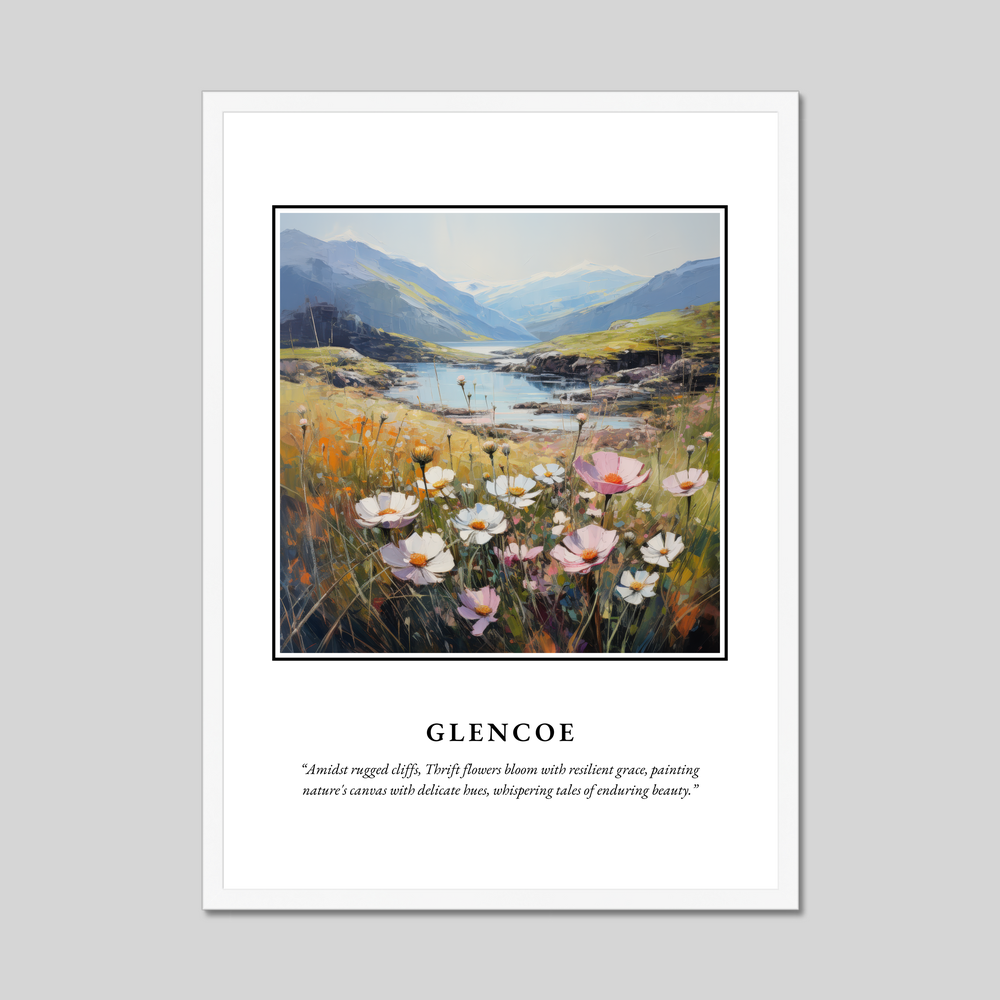 Poster in a white frame