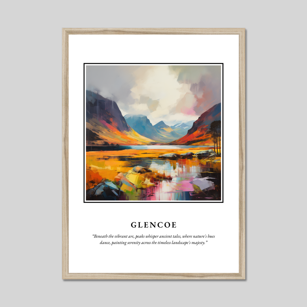 Poster in a natural frame