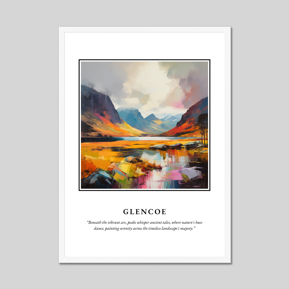 Poster in a white frame