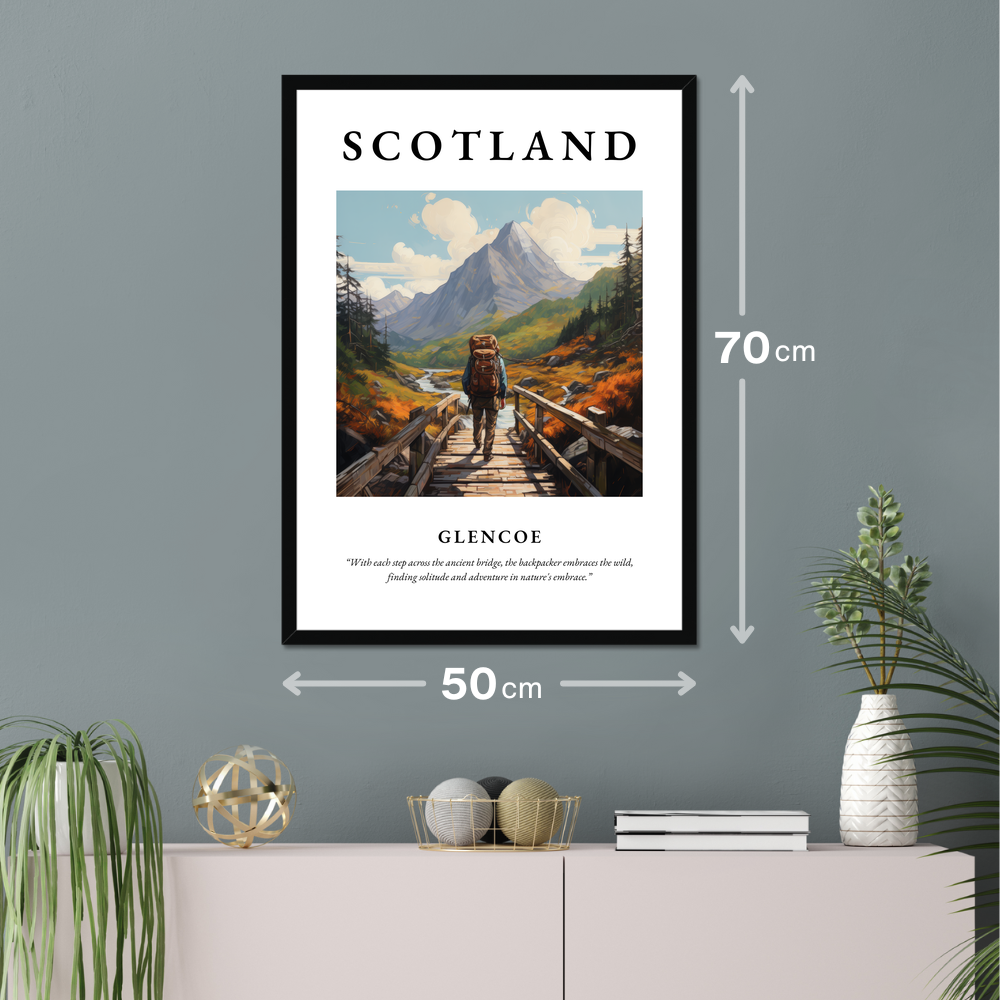 Poster of Glencoe hanging on a wall
