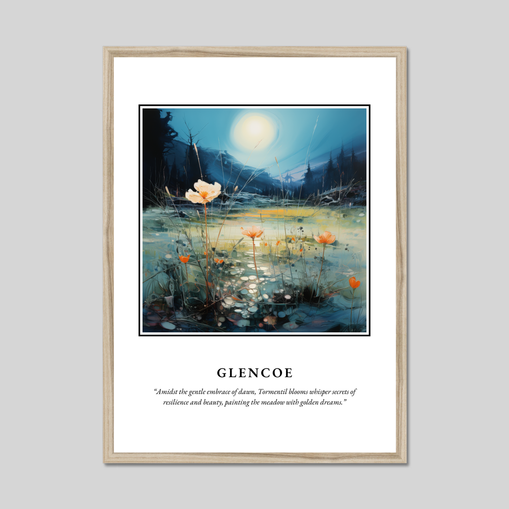 Poster in a natural frame