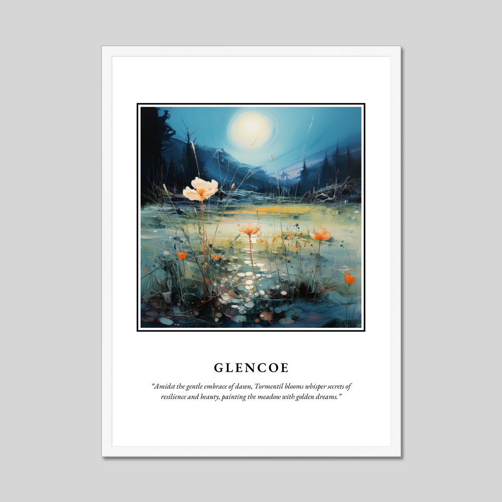 Poster in a white frame