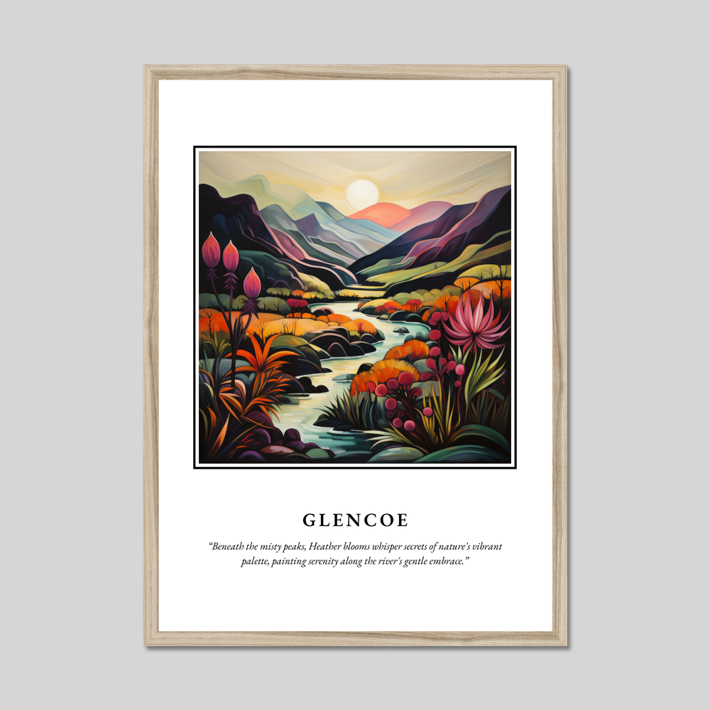 Poster in a natural frame