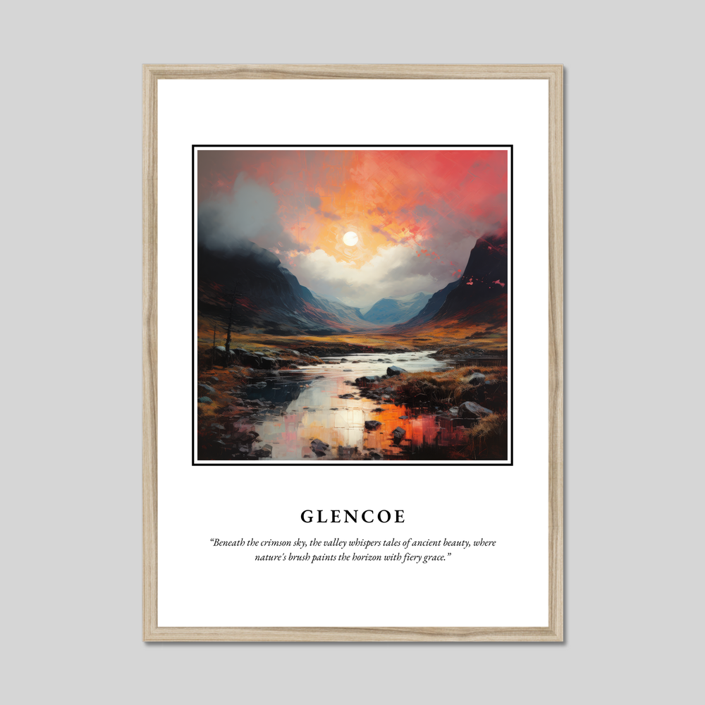 Poster in a natural frame