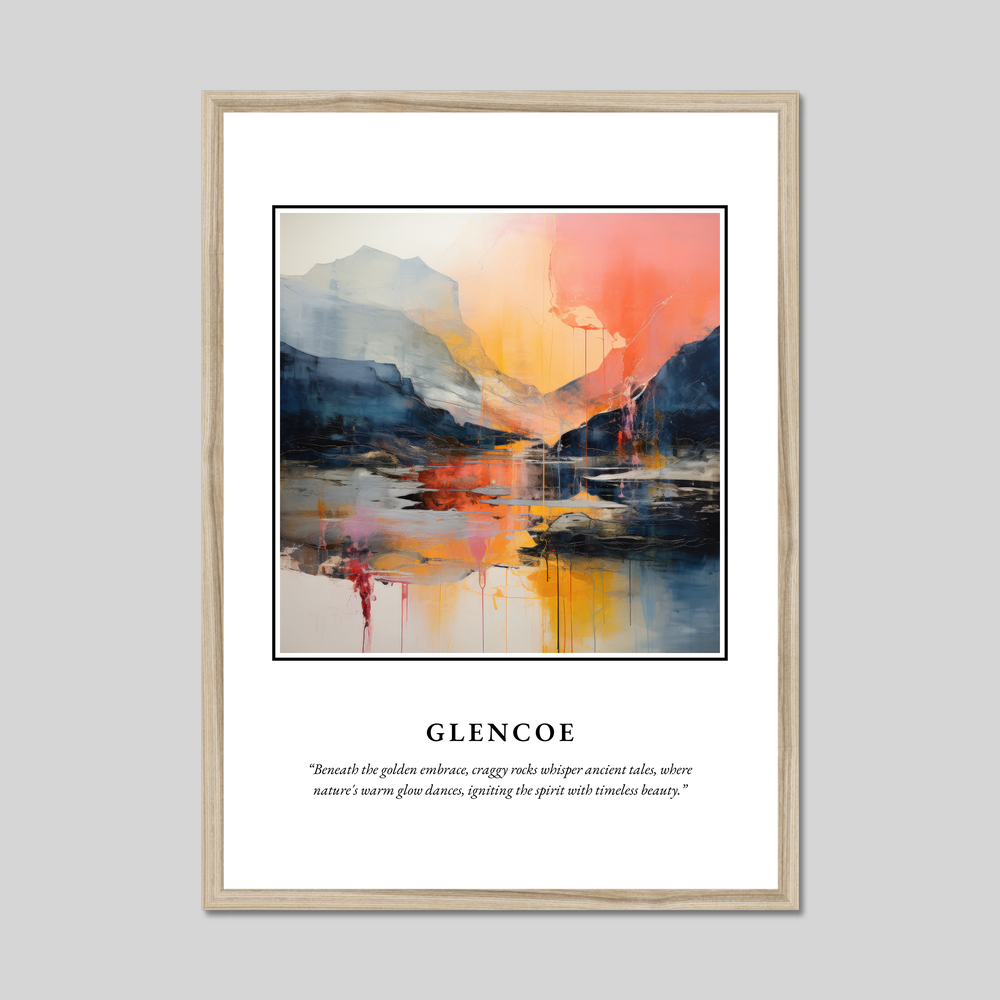 Poster in a natural frame