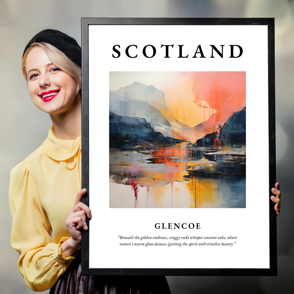 Person holding a poster of Glencoe