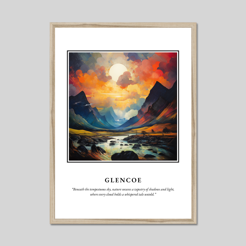 Poster in a natural frame