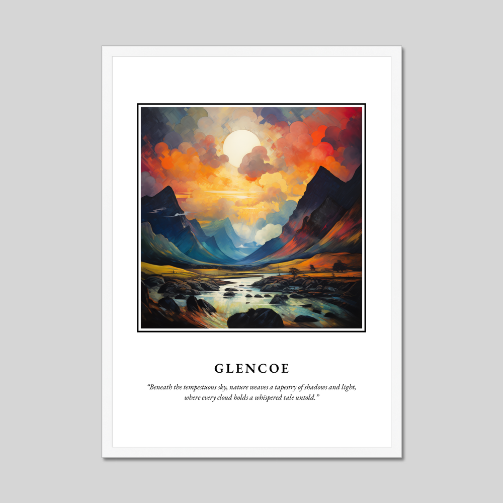 Poster in a white frame