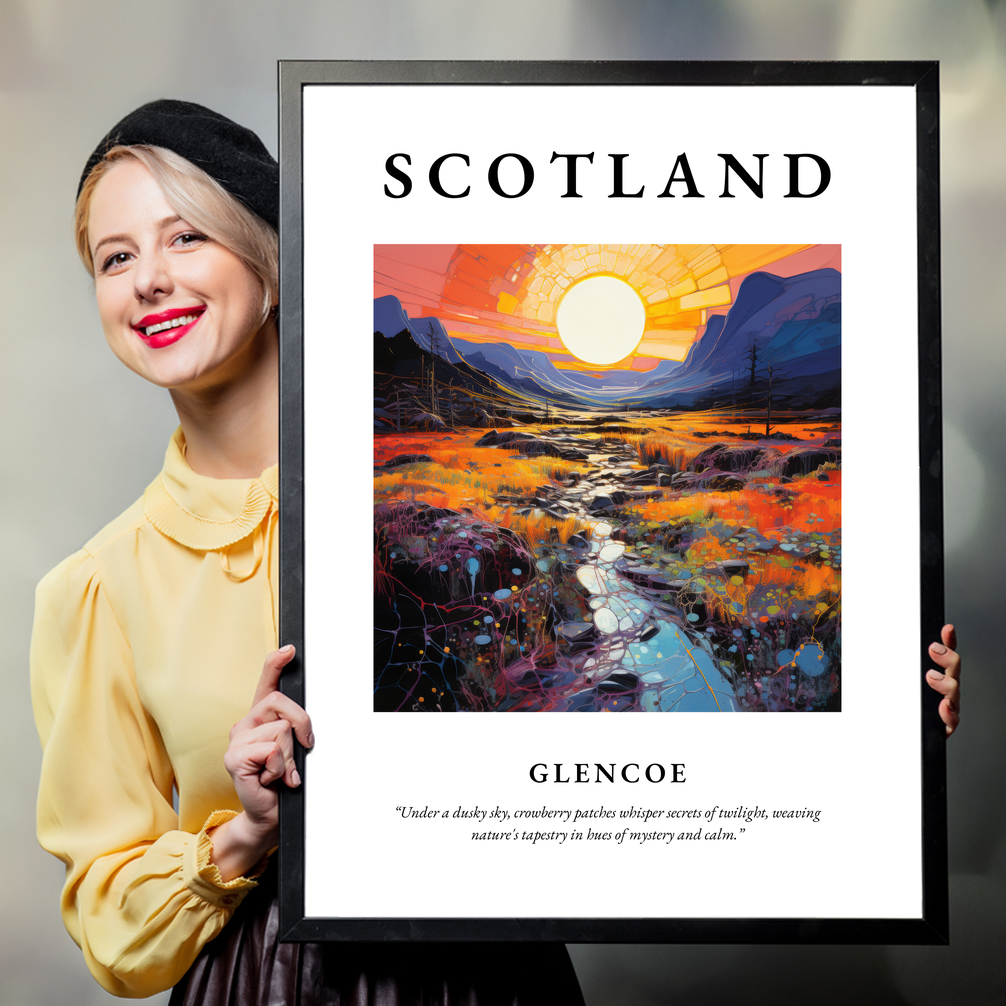 Person holding a poster of Glencoe