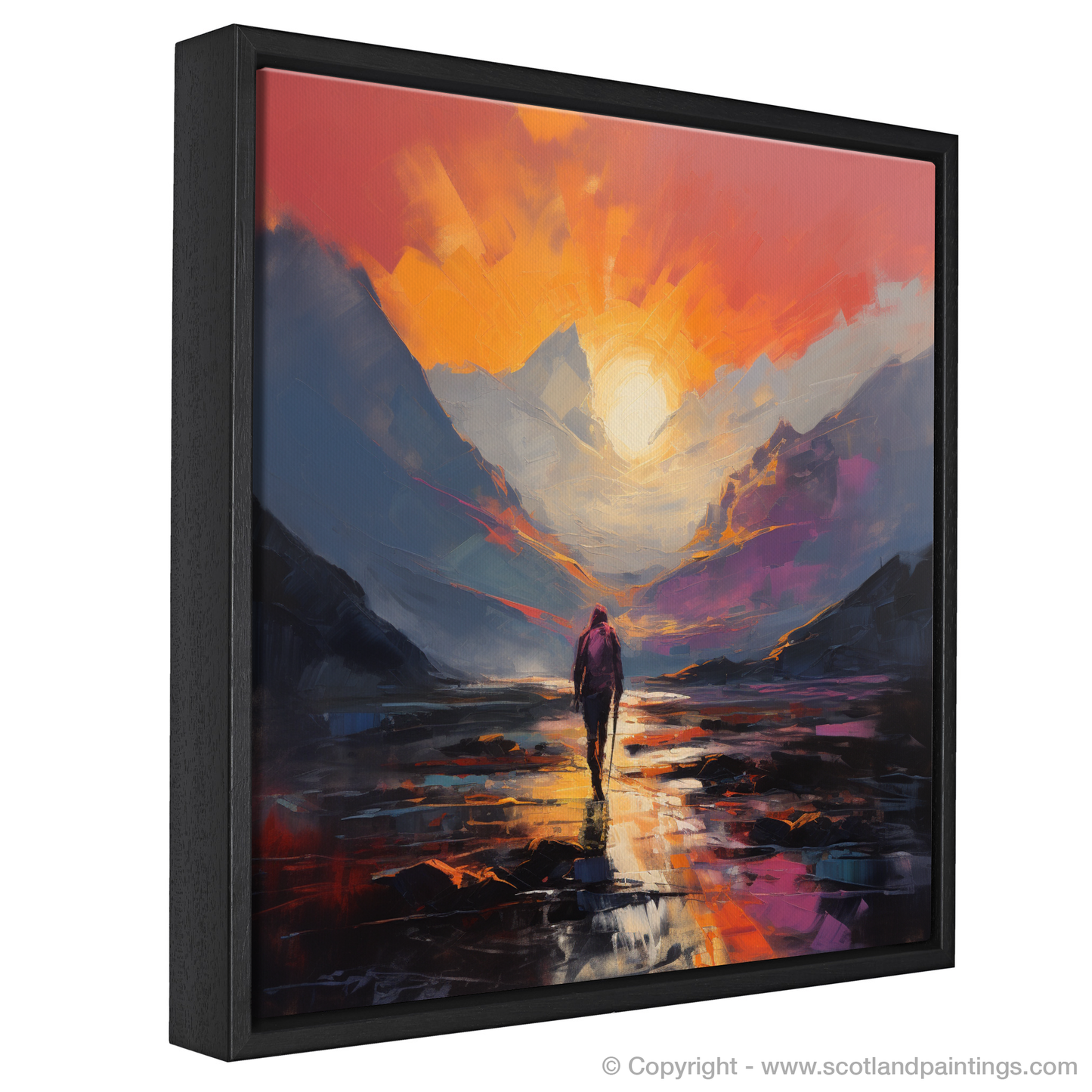 Hiker's Twilight Embrace in Glencoe