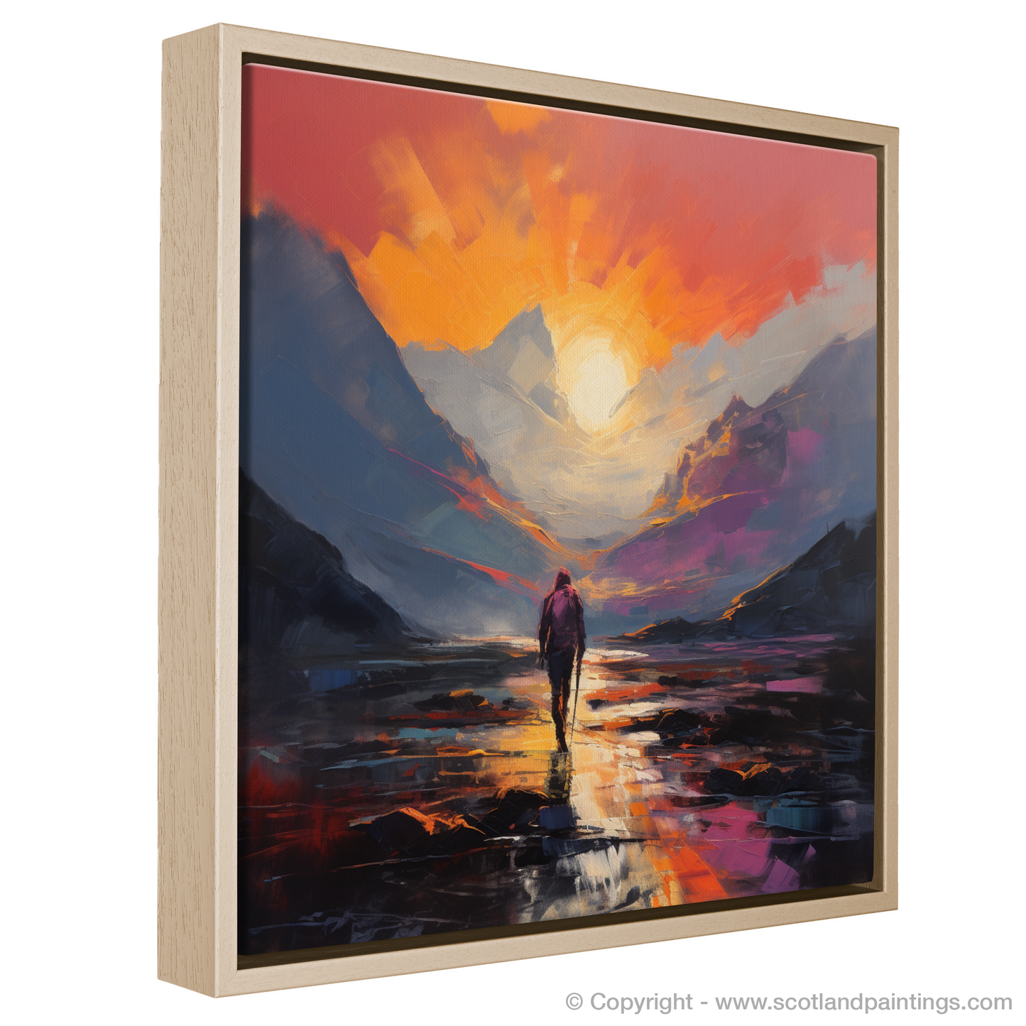 Hiker's Twilight Embrace in Glencoe