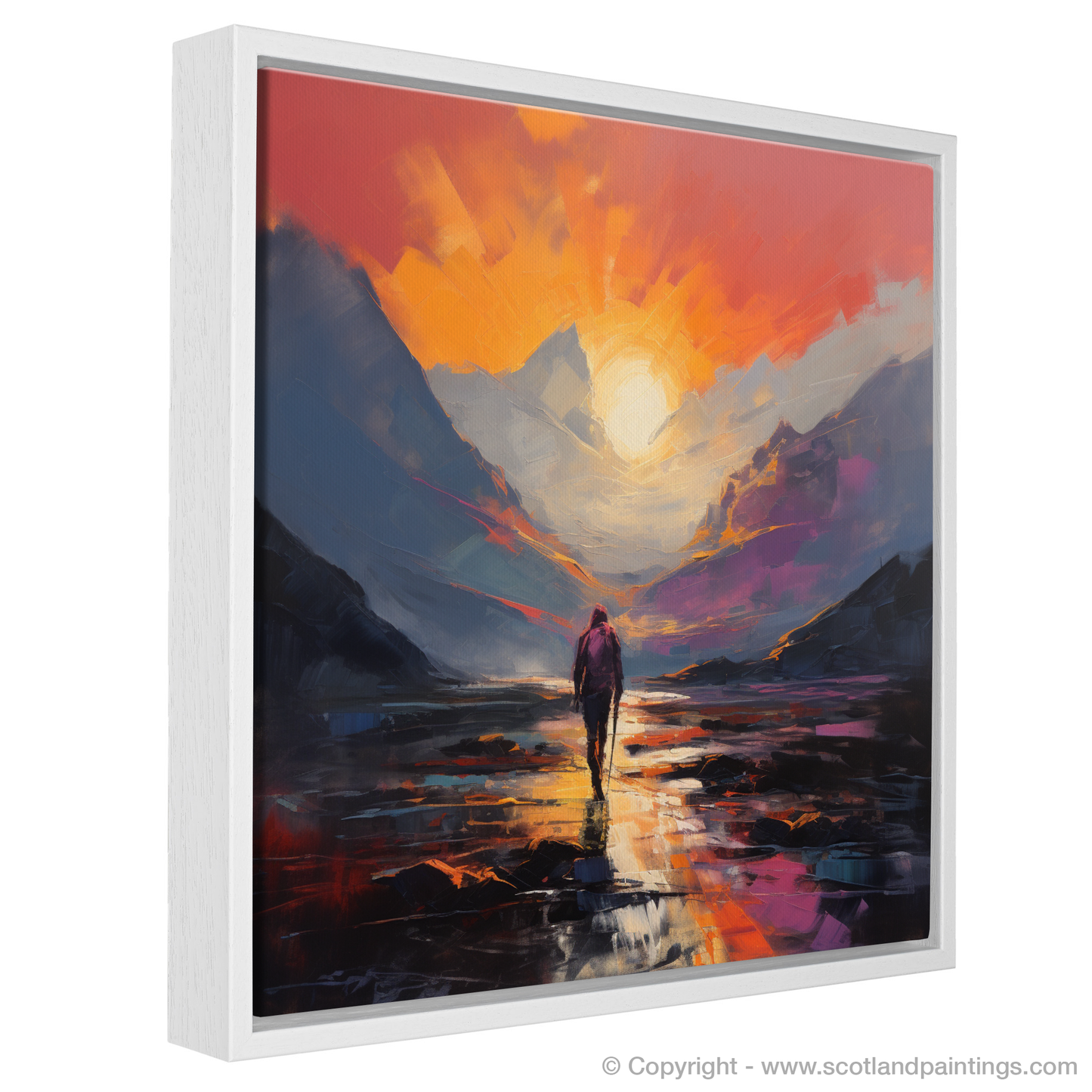 Hiker's Twilight Embrace in Glencoe