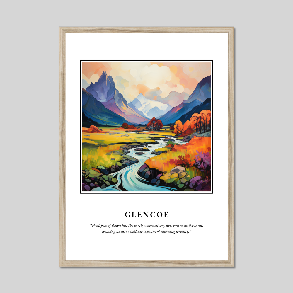 Poster in a natural frame